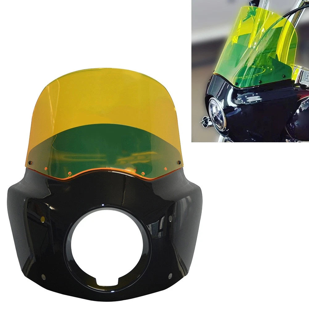 11" Headlight Fairing w/ Yellow Windshield for Harley Sportster 883 (2011-2022)