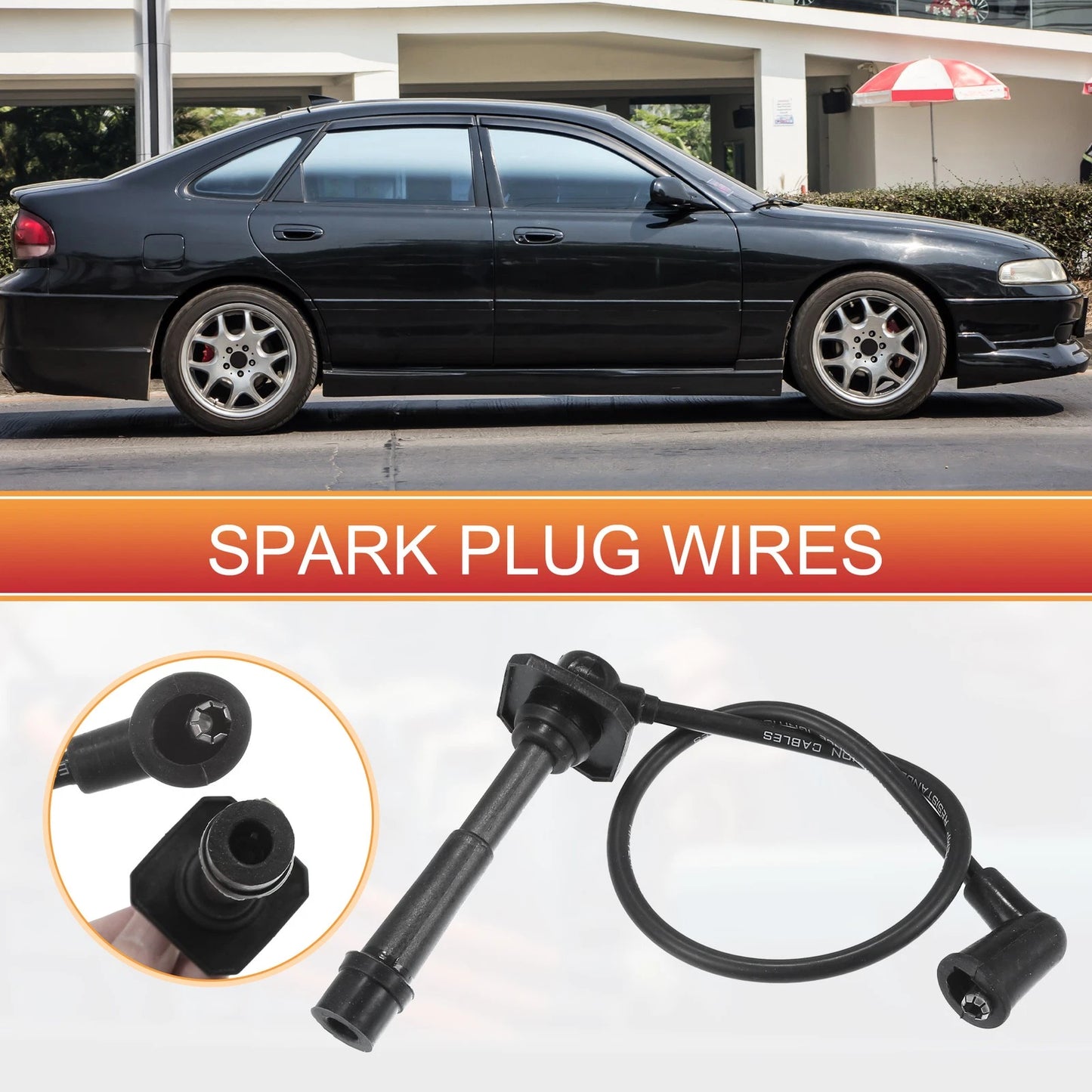 4 x Spark Plug Wire Ignition Coil Cables for Mazda 626 (1992-1997)