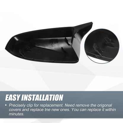 Gloss Black Rearview Mirror Cover for BMW X5 X6 E70 E71 (2008-2013)