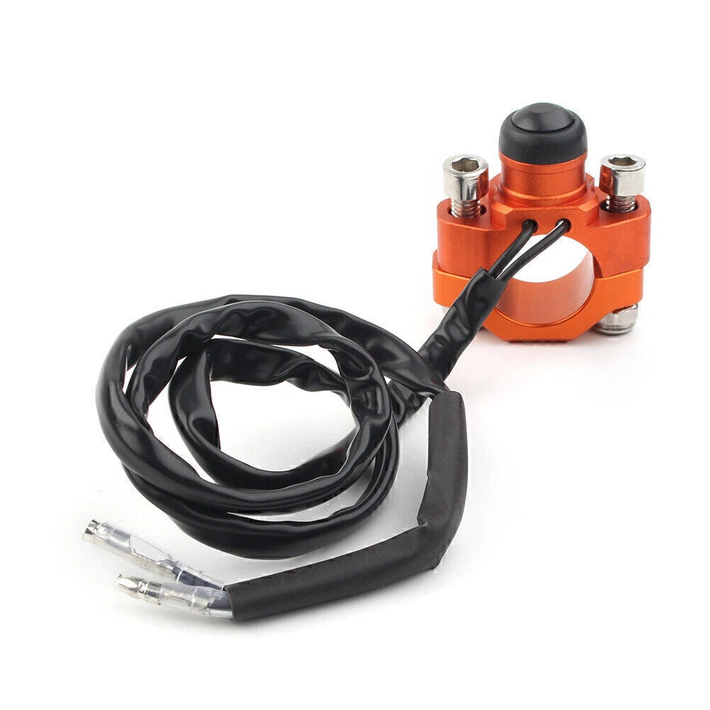 Fit 7/8" Orange Handlebar Rotating Start Stop Kill Switch for Motorcycle