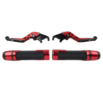 Red Extendable Brake Clutch Lever Grip Set for Yamaha YZF R1M R1S (2015-2023)