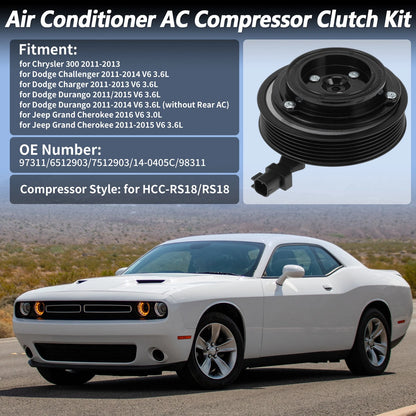 4x AC Compressor Clutch Kit for Chrysler 300 & Dodge Challenger, Durango, Jeep