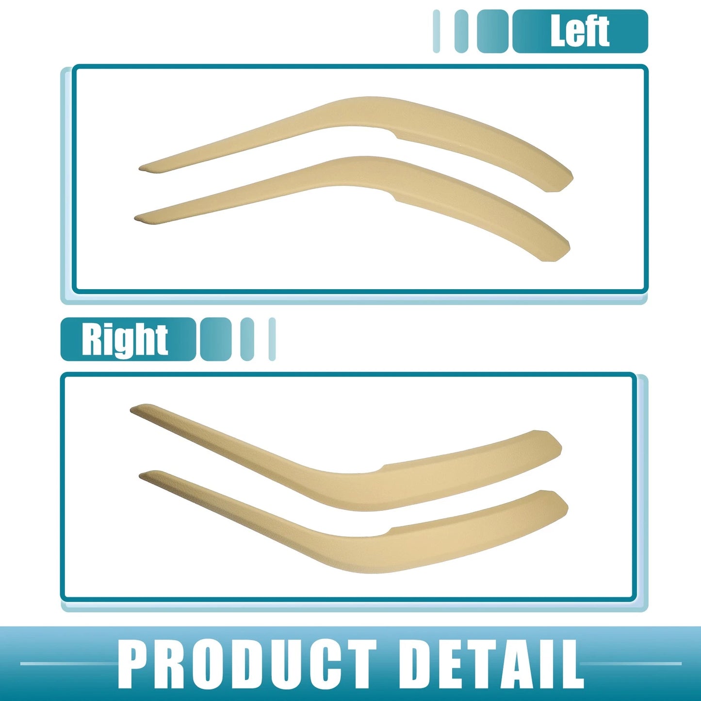 Door Pull Handle Cover for BMW X1 E84 2013-2015 Beige (Set of 1)