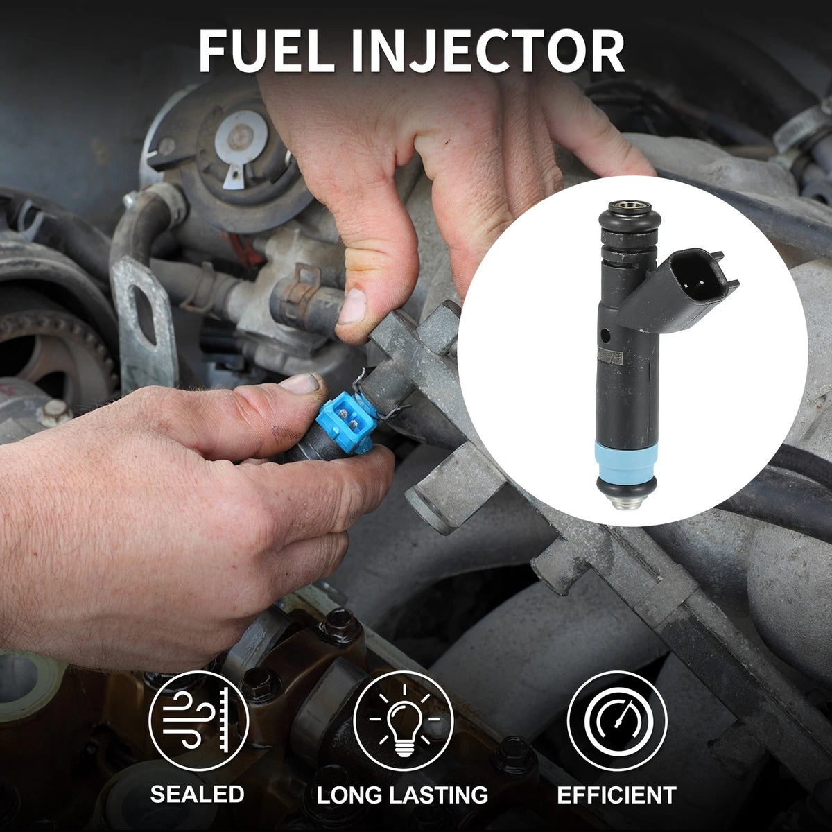 Fuel Injector Set for Jeep Cherokee 2001 4.0L - 6 x Black (2001)