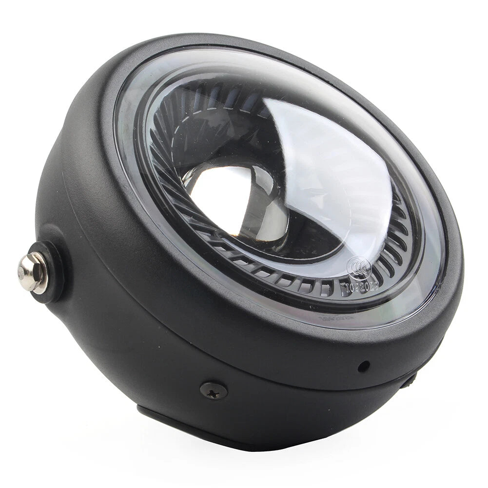 5-3/4" Switchback White LED Halo DRL Angel Eye Headlight for Motorcycle