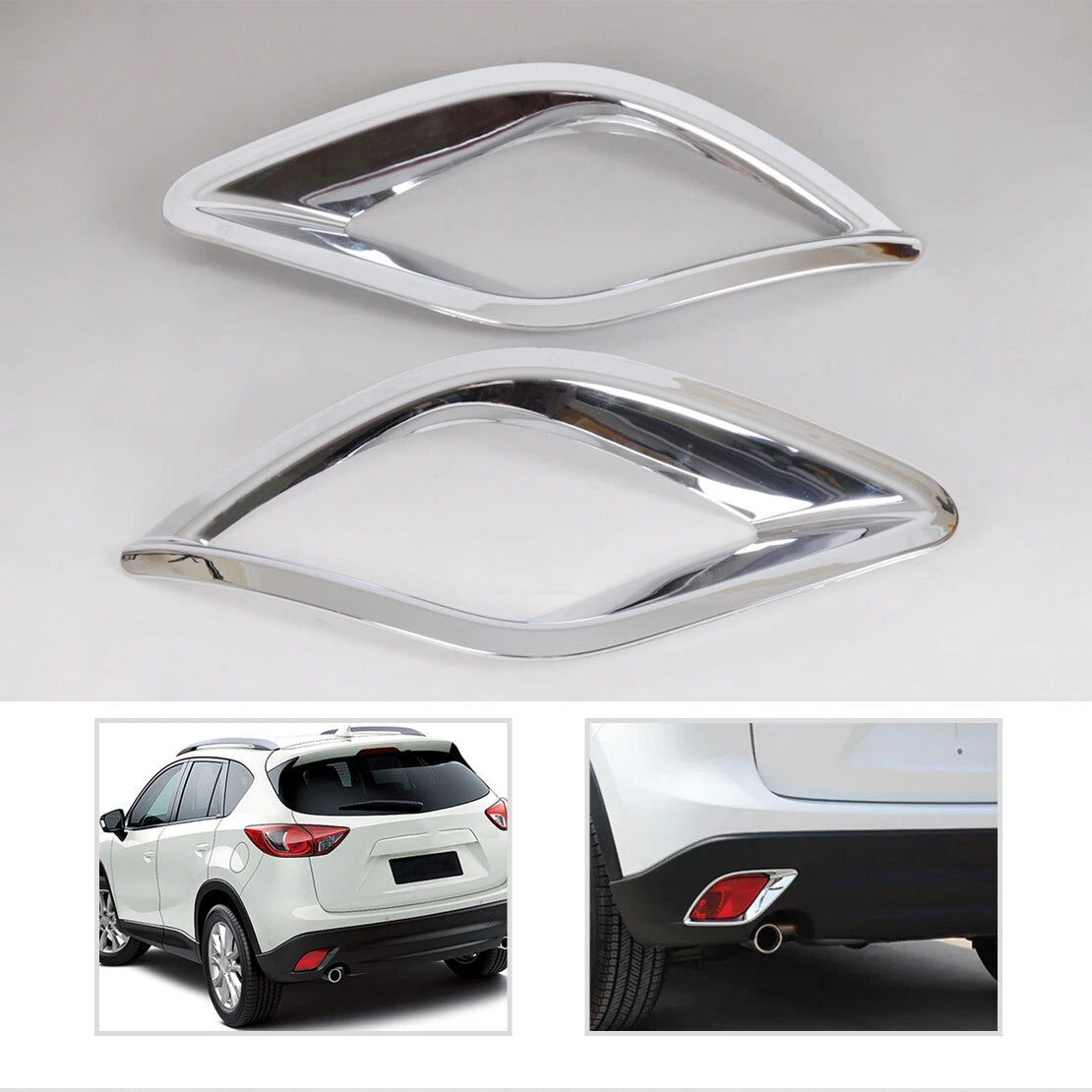 Chrome Rear Fog Light Covers for Mazda CX-5 (2012-2014)