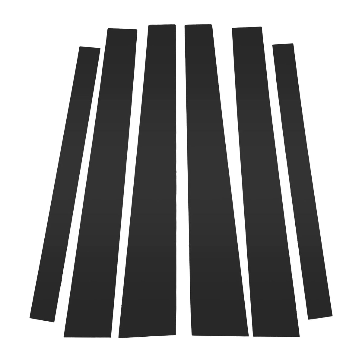 6 Pcs Door Pillar Window Trim for Mitsubishi Pajero (2009-2015) Black
