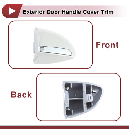 Pearl White Exterior Door Handle Cover Trim for Toyota Corolla (2014-2018)
