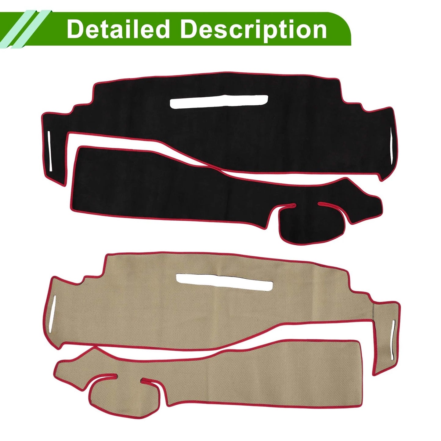 Dash Cover Mat for Nissan Serena C27 (2016-2022) Sun Protector Pad Black Red