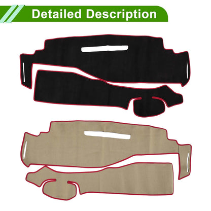 Dash Cover Mat for Nissan Serena C27 (2016-2022) Sun Protector Pad Black Red