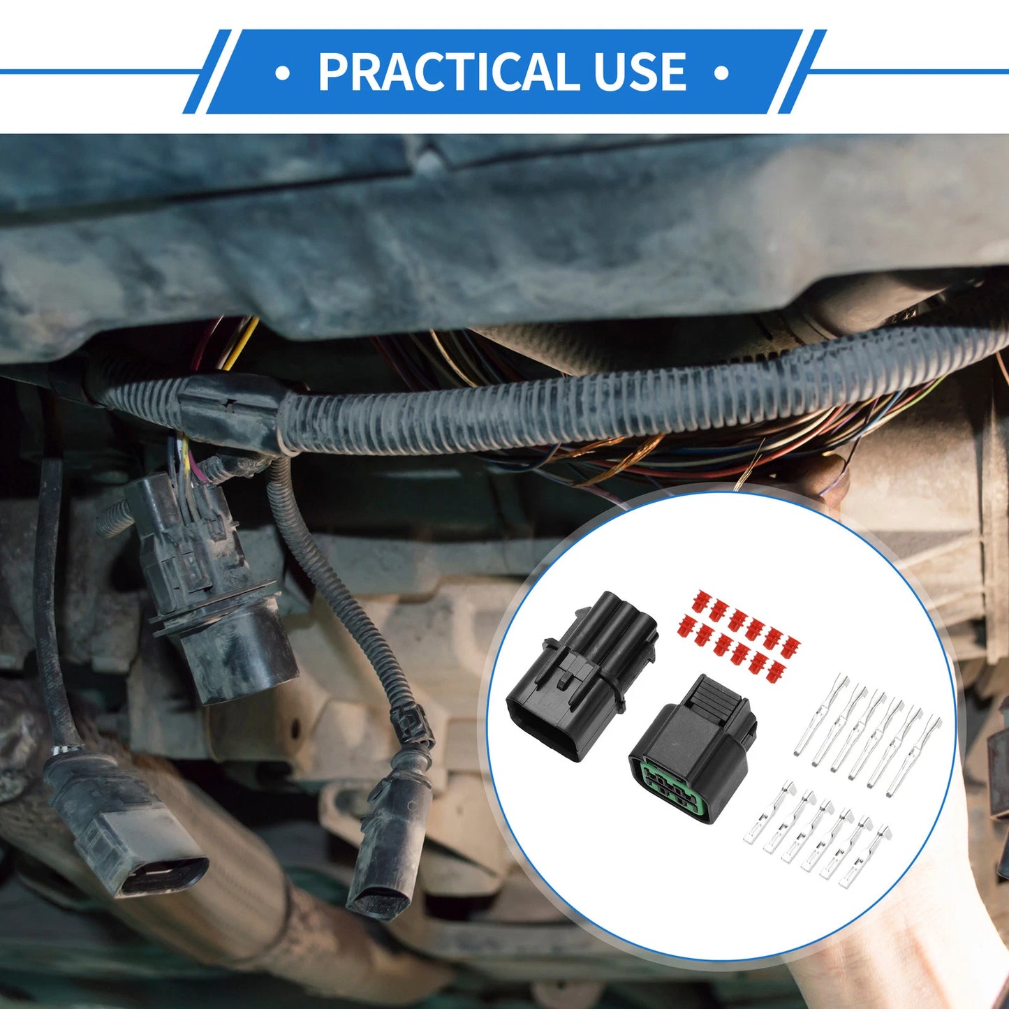 6 Pin Headlight Socket Connector Plug for Hyundai Elantra, Kia (2011-2016)