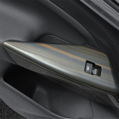 4x Wood Grain Lift Panel Switch Cover Trim for Volkswagen ID.4 (2021–2023)