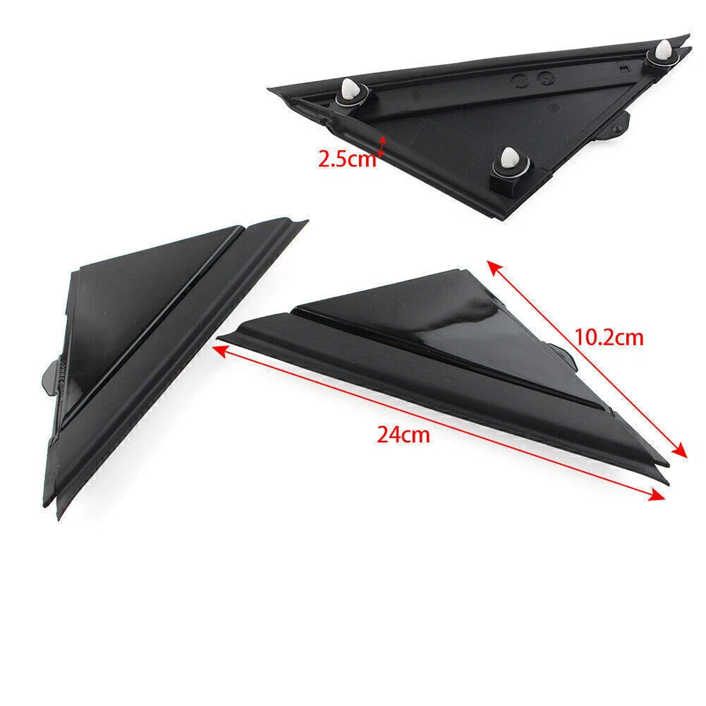 Glossy Black Door Mirror Flag Cover for Fiat 500 (2012-2019)