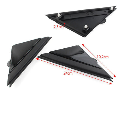 Glossy Black Door Mirror Flag Cover for Fiat 500 (2012-2019)