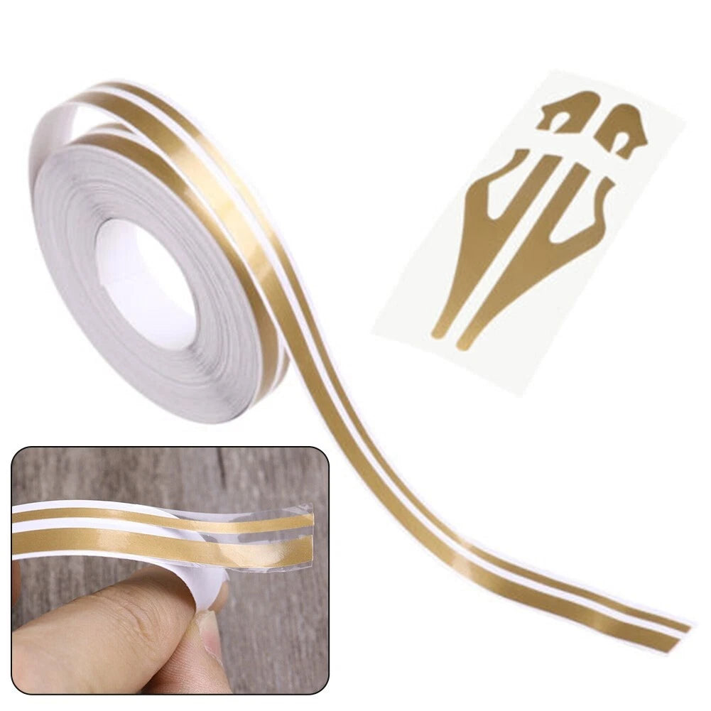Stripe Tape Decal Vinyl Car Stickers Streamline Double Line Gold For Boat Truck