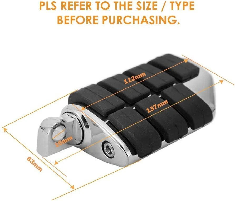 Rear Passenger Foot Pegs for Harley Touring Dyna (2006-2023)