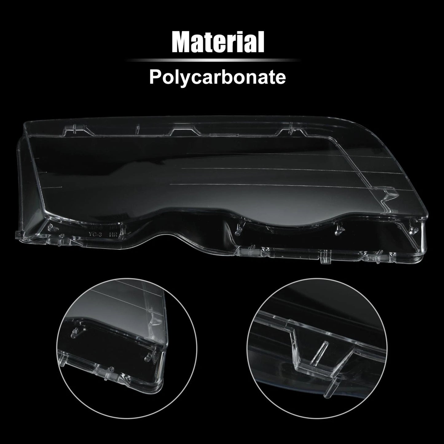 Front Headlight Lens Covers for BMW E46 (1998-2001) -  63126902753