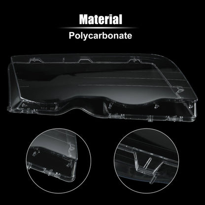 Front Headlight Lens Covers for BMW E46 (1998-2001) -  63126902753