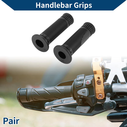 7/8" 22mm Hand Grip Covers Motorcycle Rubber Black