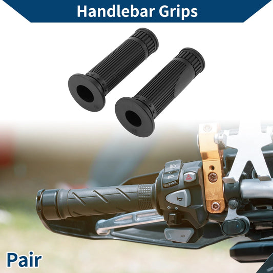 7/8" 22mm Hand Grip Covers Motorcycle Rubber Black