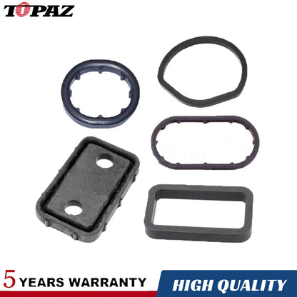 5 Pcs Engine Oil Cooler Seals Gasket Set for Mercedes W163 W202 W203 R230