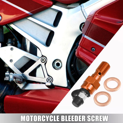Bleeder Screw Bolt Dust Cap M10x1.25 for Motorcycle Master Cylinder