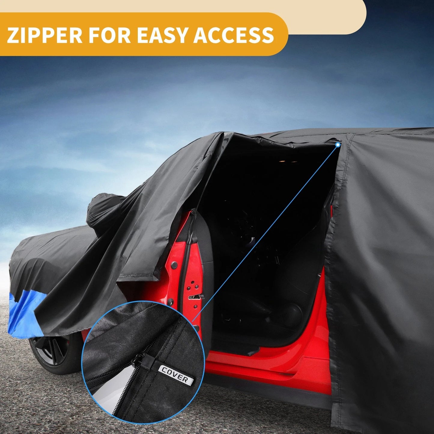Waterproof Car Cover for Toyota Highlander (Oxford Cloth, Black)