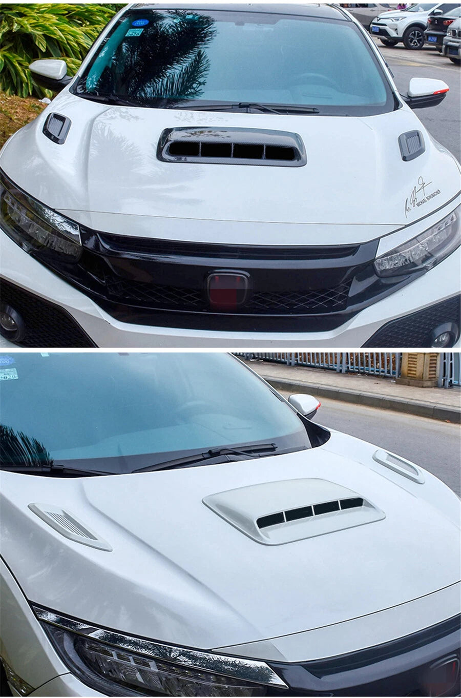 Glossy Black Air Flow Intake Hood Scoop Vent Cover for Car (No Year Specified)