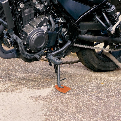 2 x Kickstand Support Plate Pad Side Stand Extension Pad Orange for Motorcycle