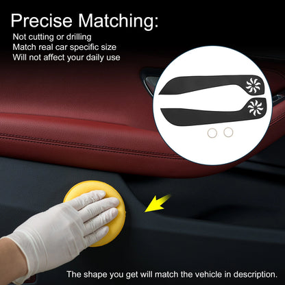 Car Door Anti Kick Pad Sticker Protector for Ford Mustang (2015) - Black