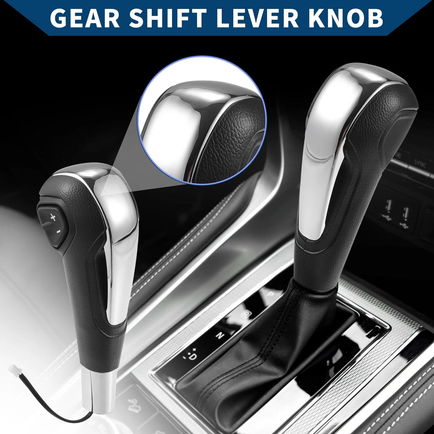 Faux Leather Gear Shift Knob for Chevrolet Aveo (2011-2017)