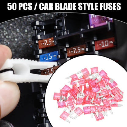 50 Pcs Mini 4AMP APM/ATM Blade Fuses for Car Short Circuit Protection