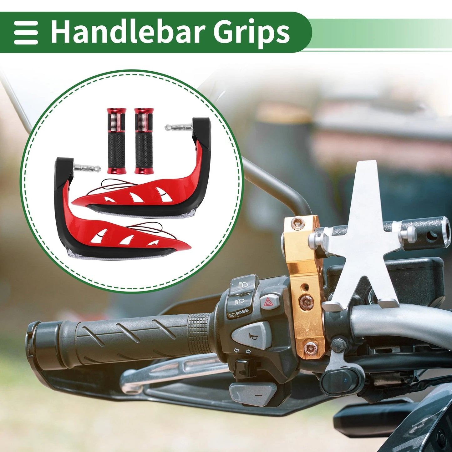 Hand Grips Rubber End Grips for Motorcycle