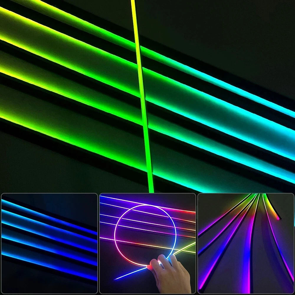 14 In 1 RGB LED Car Symphony Light Remote Acrylic Strip for All Models