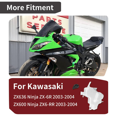 Coolant Reservoir w/ Cap for Kawasaki ZX636 ZX600 Ninja ZX-6R ZX6-RR (2003–2004)