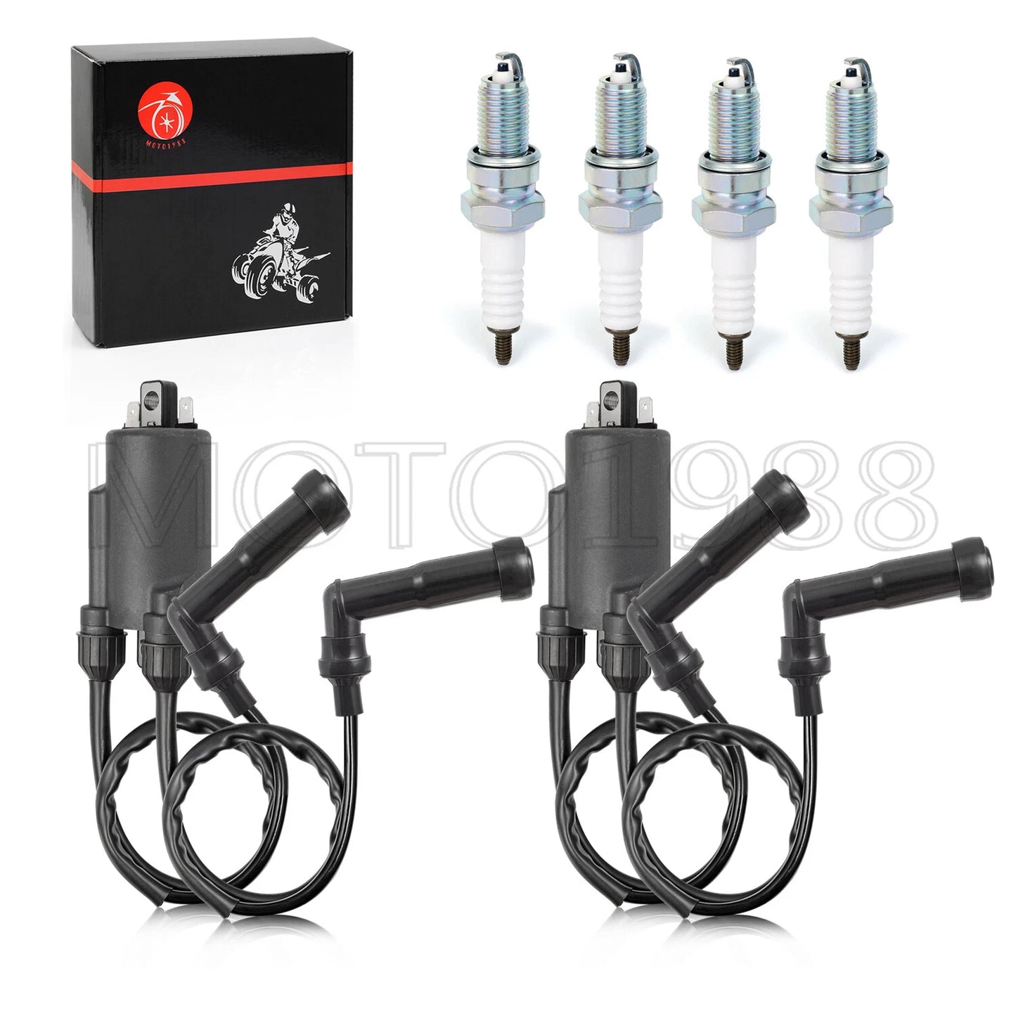 Ignition Coil Pack & Spark Plug Cap for HONDA Goldwing 1200 GL1200 (1984–1987)