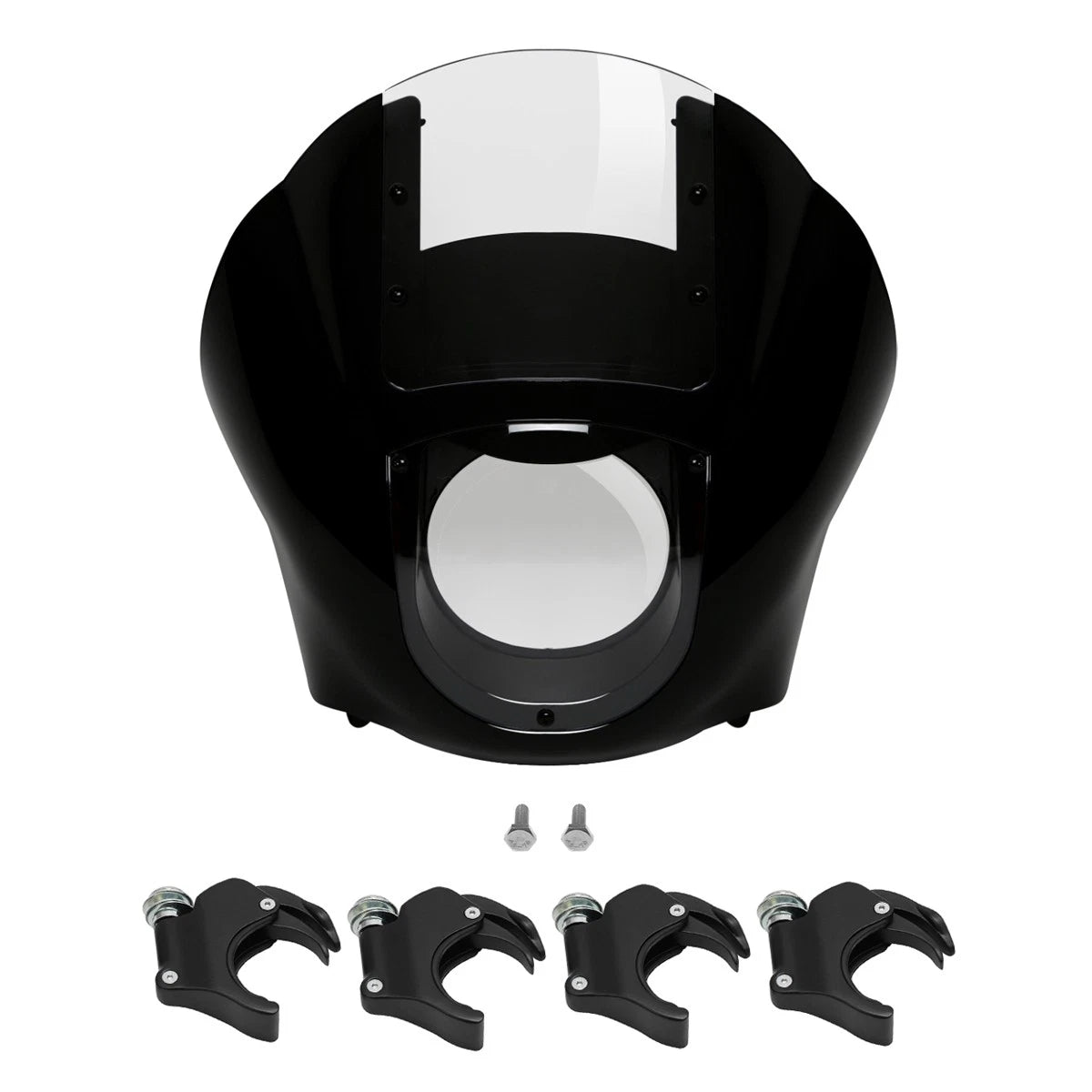 49mm Clamps Front Headlight Quarter Fairing for Harley Dyna LowRider Fat Bob