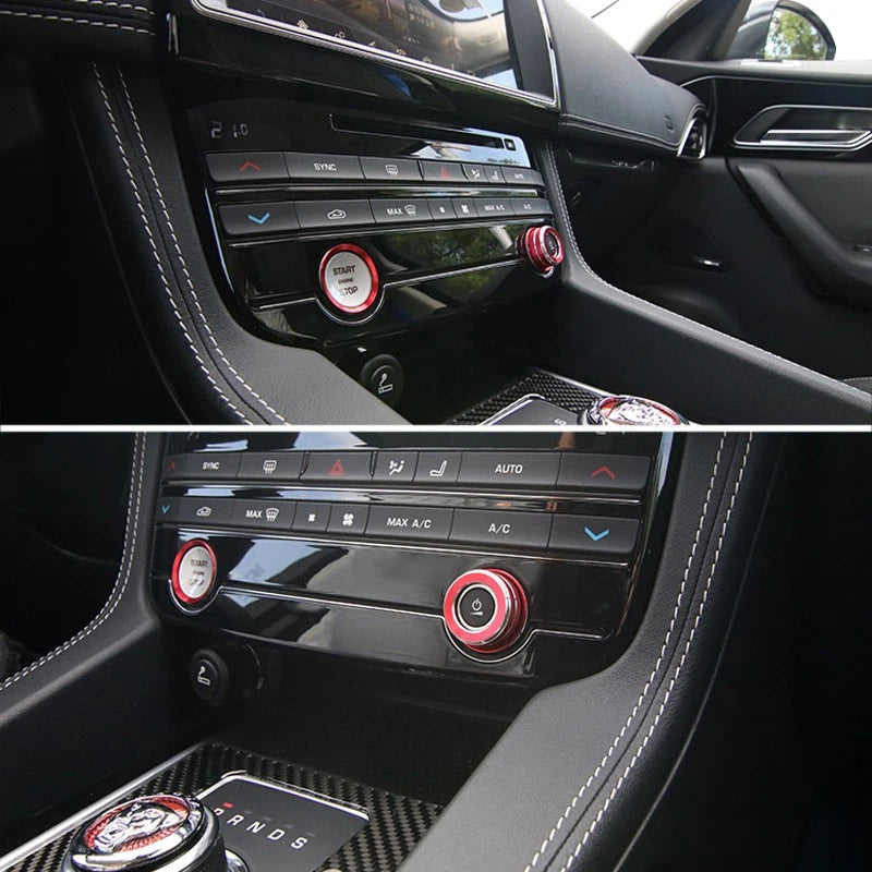 Volume Button Ring Cover Trim for Jaguar XE XF XFL F-PACE (2015-2023)