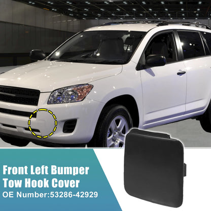 Unpainted Front Left Bumper Tow Hook Cap for Toyota Rav4 (2013-2018)
