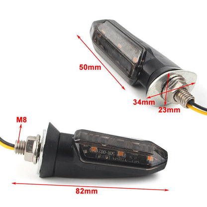 4X Universal 12V LED Turn Signal Lights for Motorcycle - Amber (All Years)