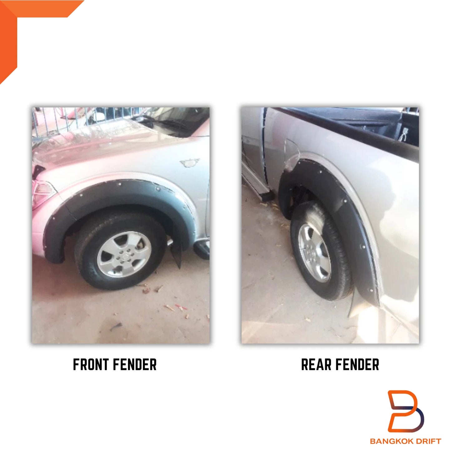 Black Fender Flare Arch for Nissan Navara D40 Widebody King Cab (2005-2015)