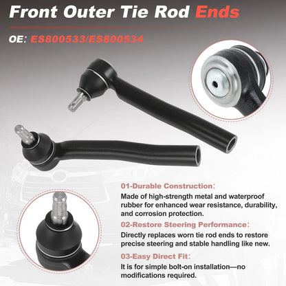2 x Front Outer Tie Rod End Linkages for Lexus RX for Toyota Highlander