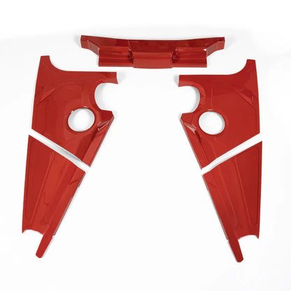 7 x Red Rear Engine Bay Cover Panels for Corvette C8 Stingray (2020-2023)