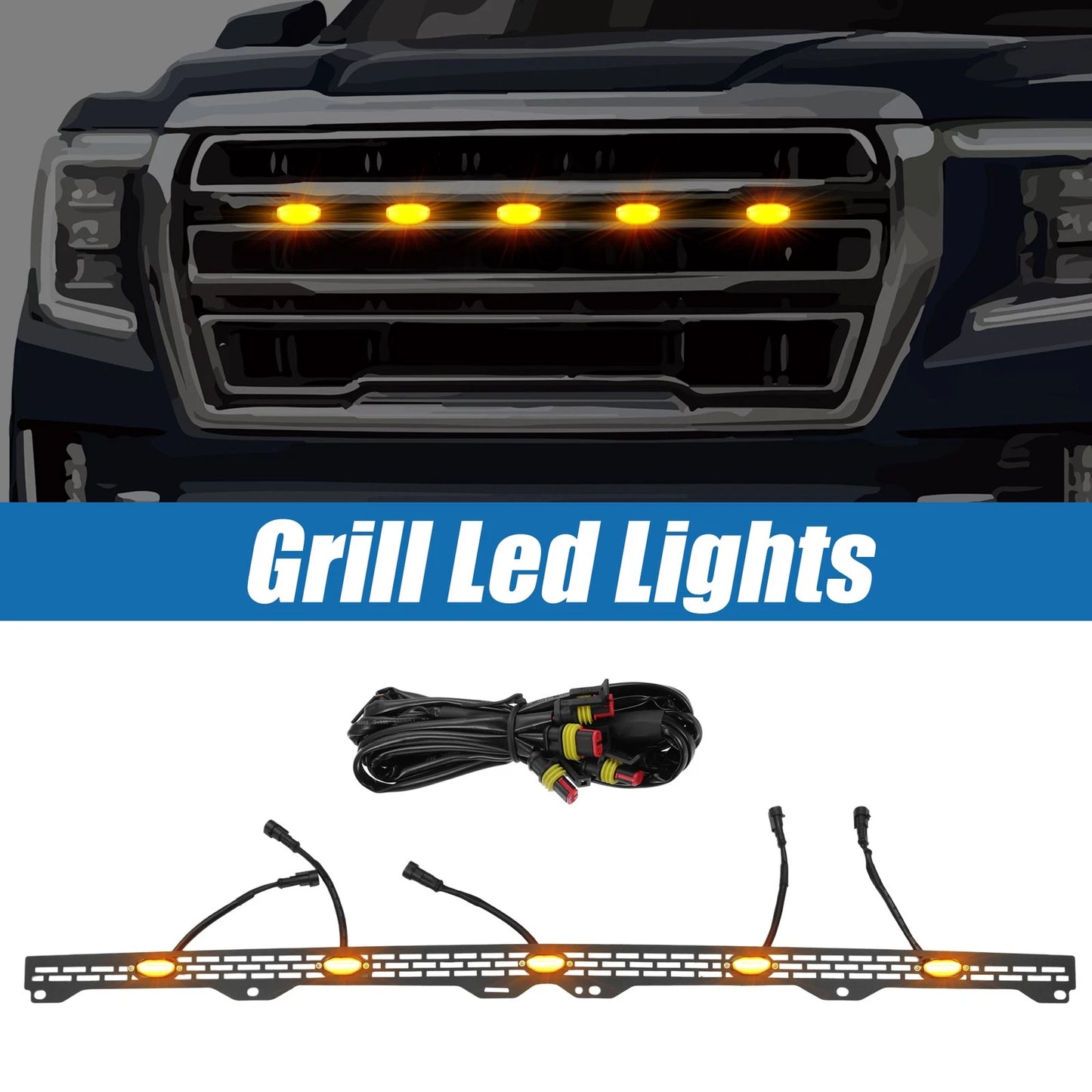 Grille Light Bracket for Toyota Tundra Amber (2014–2020)