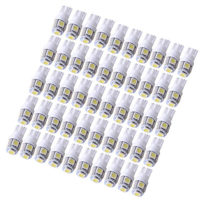 50PC White T10 Wedge Canbus ERROR FREE 5050 5SMD LED Light Bulbs for Car