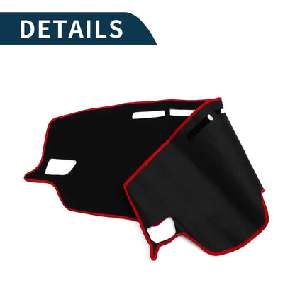 Dashboard Cover Mat for Toyota RAV4 2019-2024 Black Red 1 Set