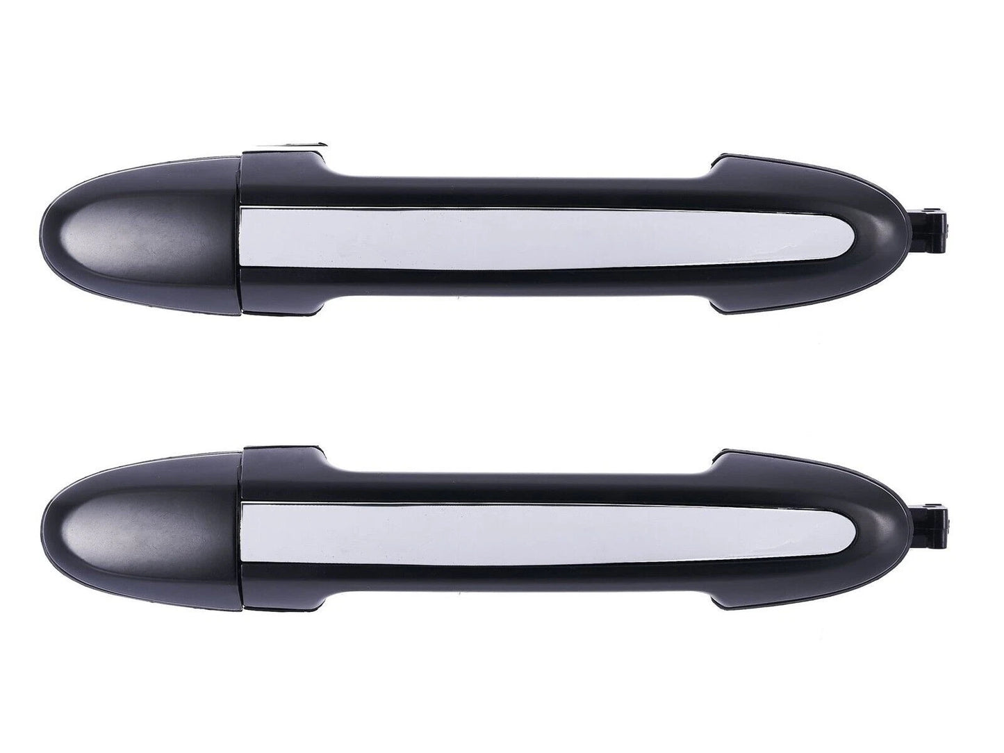2x Rear LH+RH ChromeBlack Outer Door Handle for Hyundai Santa Fe CM (2005–2012)