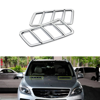 Chrome Engine Hood Air Outlet Vent Trim Cover Frame Fit For Benz GLE ML GL