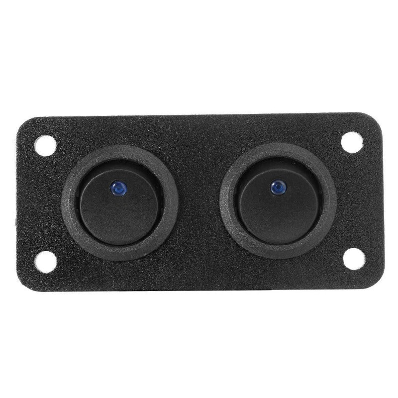 Toggle Rocker Switch Panel for Car Boat Marine RV Truck Blue LED