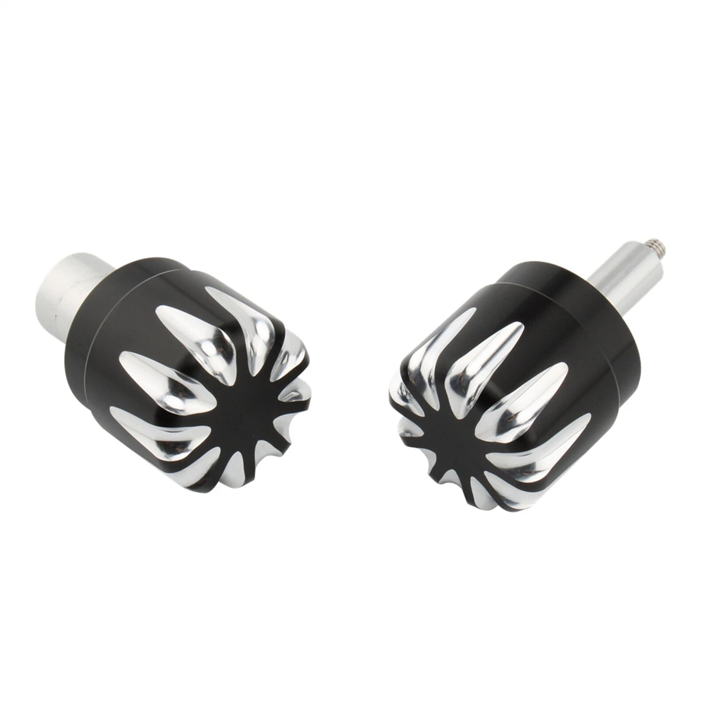 2 x Black White Front Wheel Axle Nut Cap Covers for BMW RnineT (2017-2022)